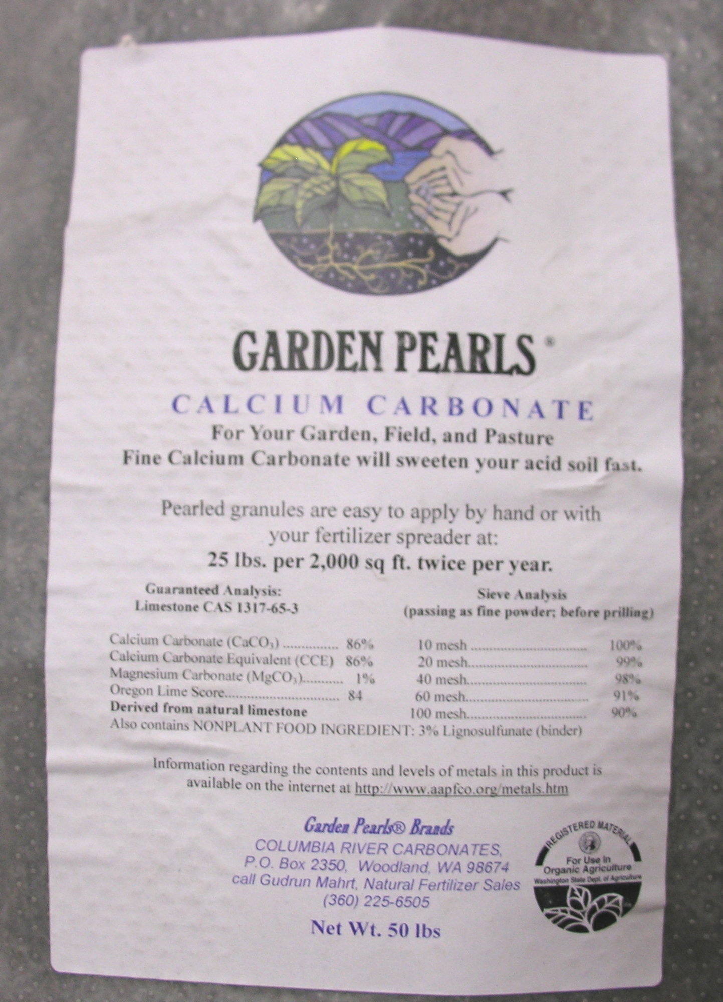 Garden Pearls Lime 50 Lbs - Shipping 53 Lbs