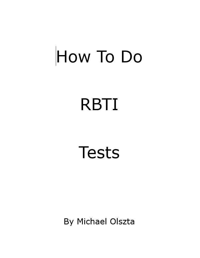 How to do RBTI Tests