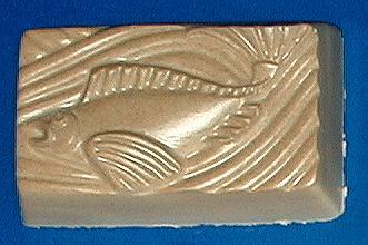 White Gold Fish in Waves Bar Soap